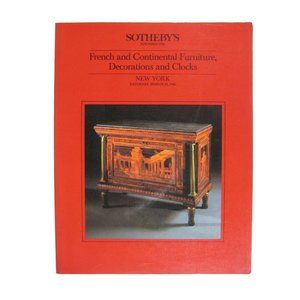 Sothebys Catalog 1986 Fine French Continental Furniture 5438 Clocks New York